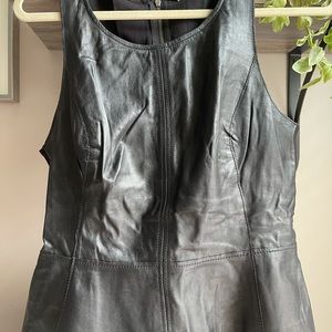 Péplum Leather Top